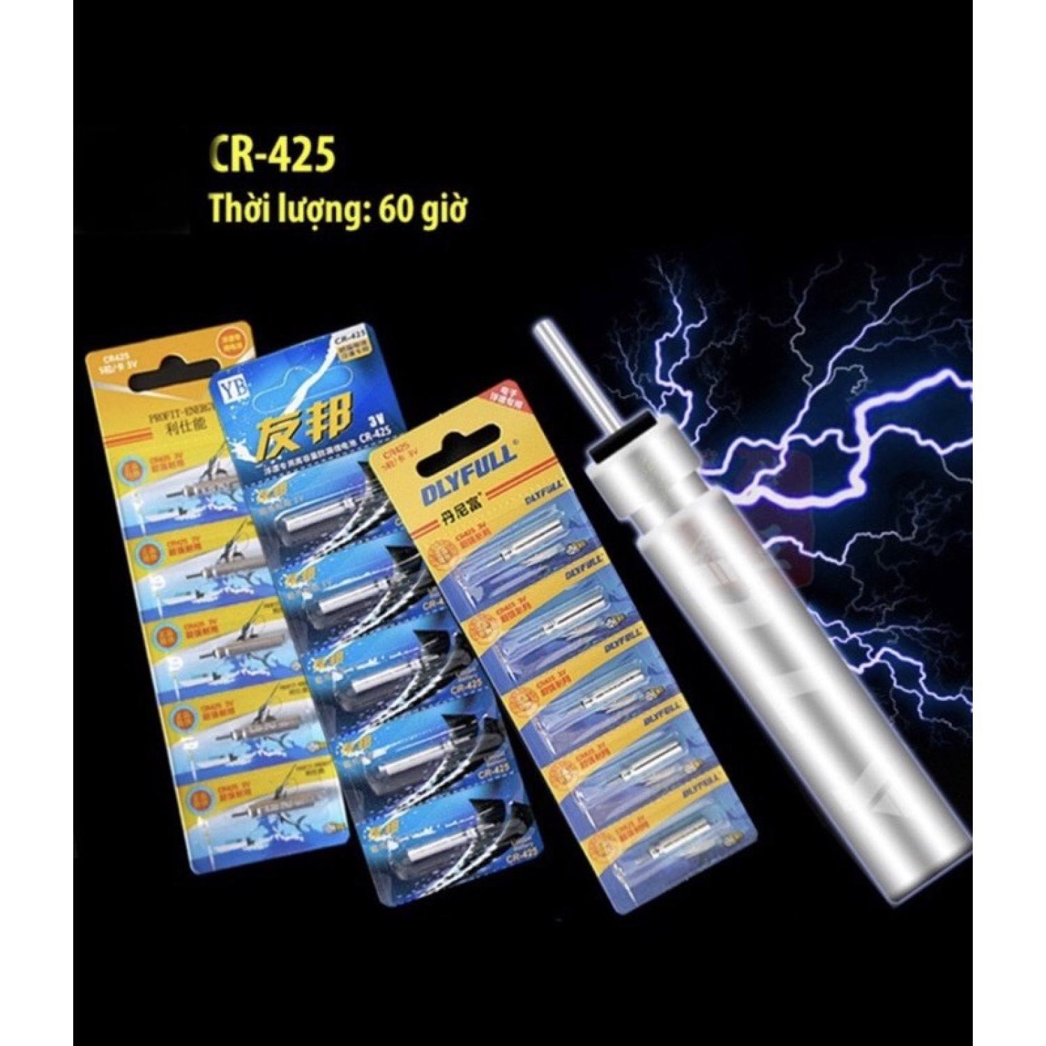 PIN PHAO ĐÈN BAN ĐÊM CR425 cho câu đài
