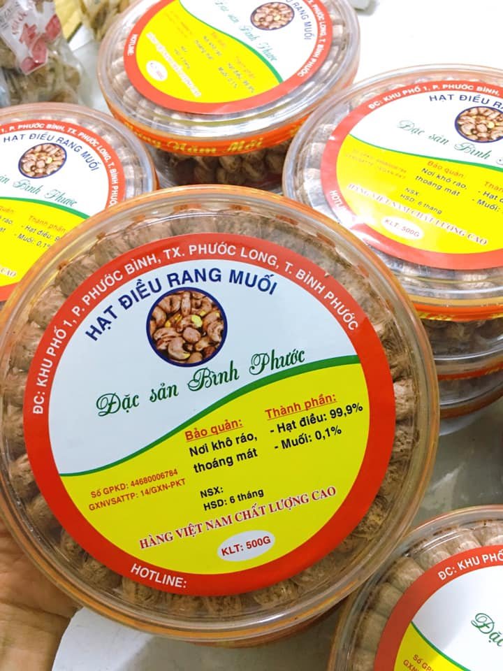 [HCM]ĐIỀU BÌNH PHƯỚC RANG MUỐI XẾP HOA (hộp 500gr)
