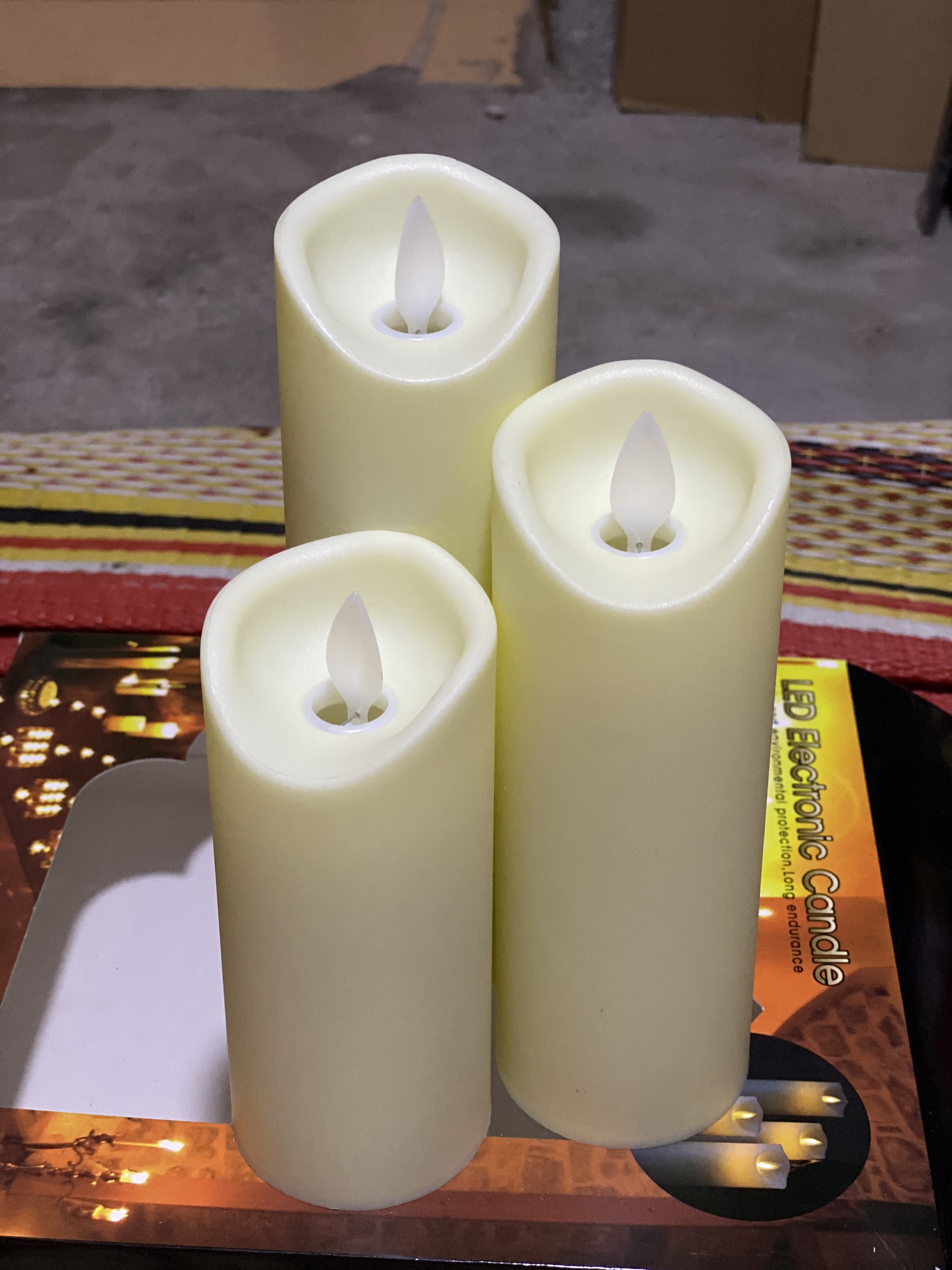 Nến điện tử bộ 3 cây đường kính 5cm