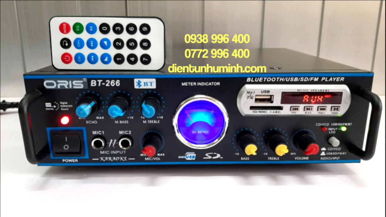 [HCM]AMPLY BLUETOOTH KARAOKE - Ampli 12v/220v