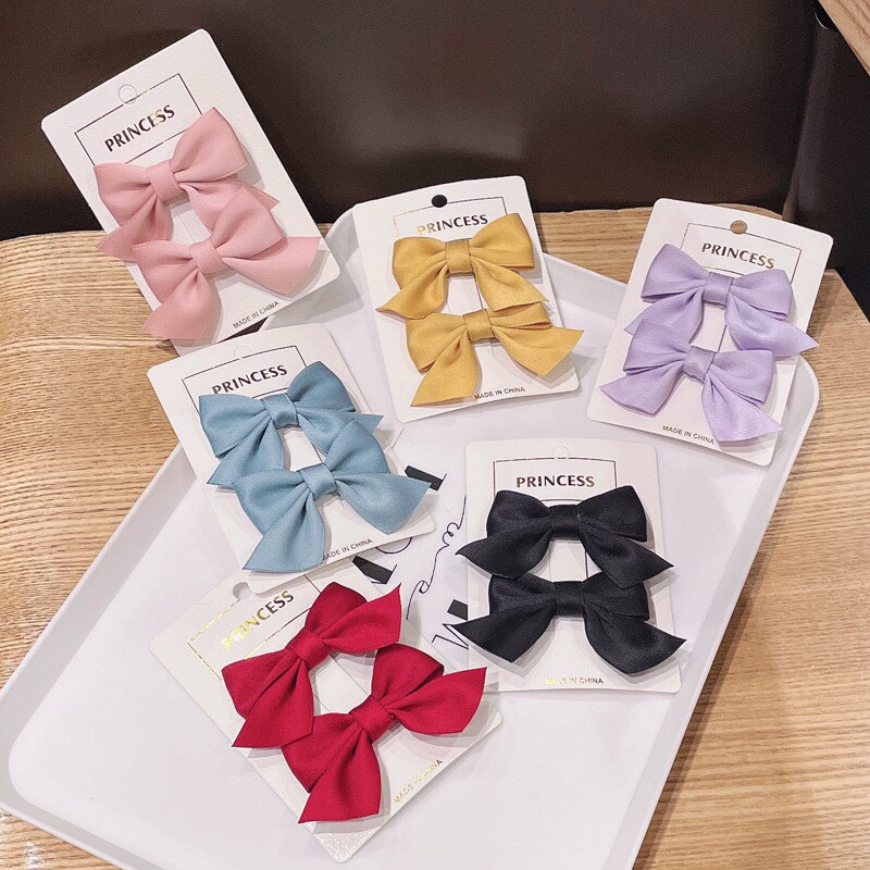 [MỚI] SET2 - KẸP TÓC NƠ BASIC PHONG CÁCH TIỂU THƯ ĐÁNG YÊU CHO BÉ - NUNAM SHOP