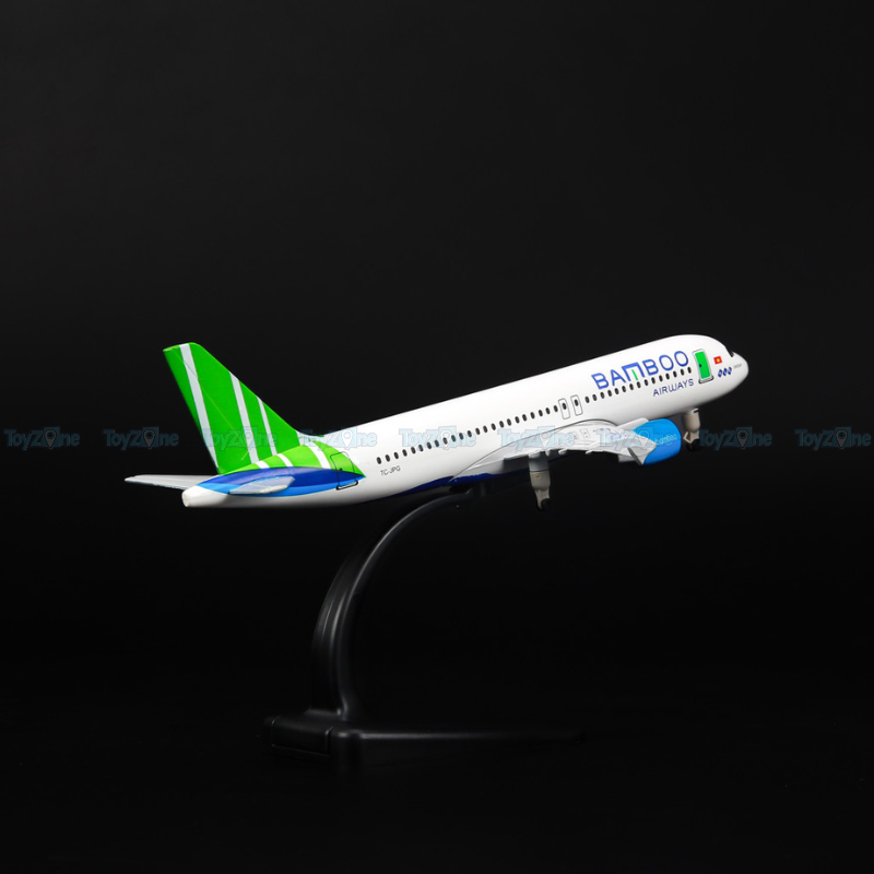 Mô hình máy bay Bamboo Airways Airbus A320 20cm Everfly