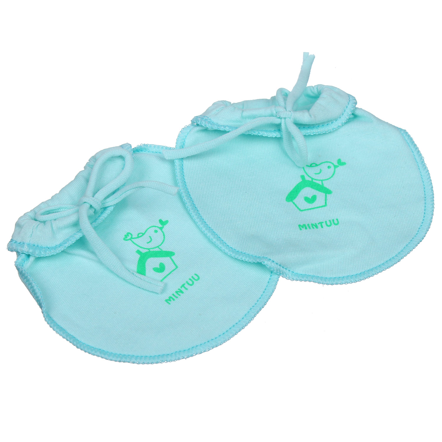 combo 2 set bao tay bao chân cột dây màu Mintuu cho bé