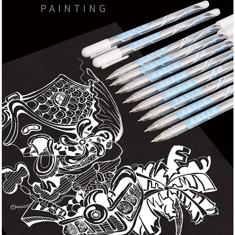 Bút trắng superior - bút đi nét trắng mực gel