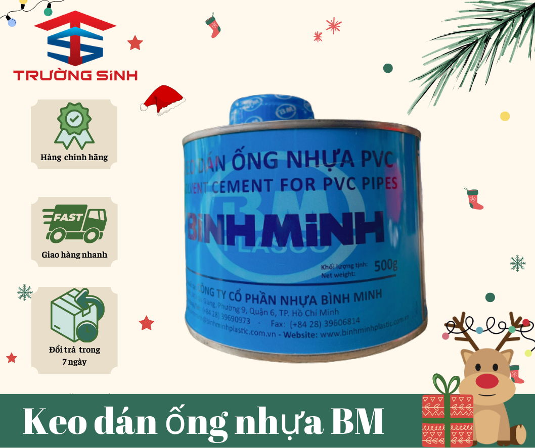 Keo dán ống nhựa PVC Bình Minh (200gr, 500gr)