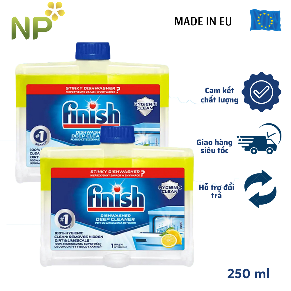 Chai Dung Dịch Vệ Sinh Máy Rửa Chén Bát Finish chai 250ml