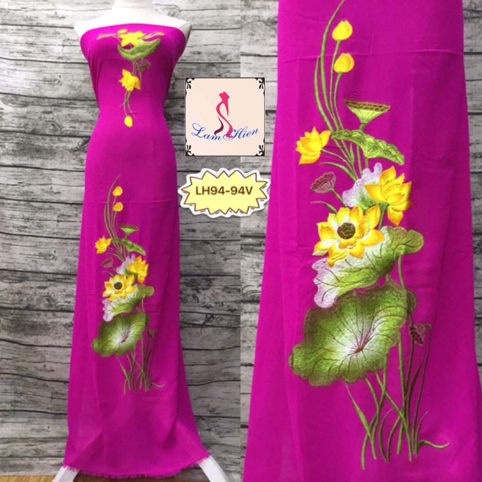 Vải áo dài thêu LH94 to