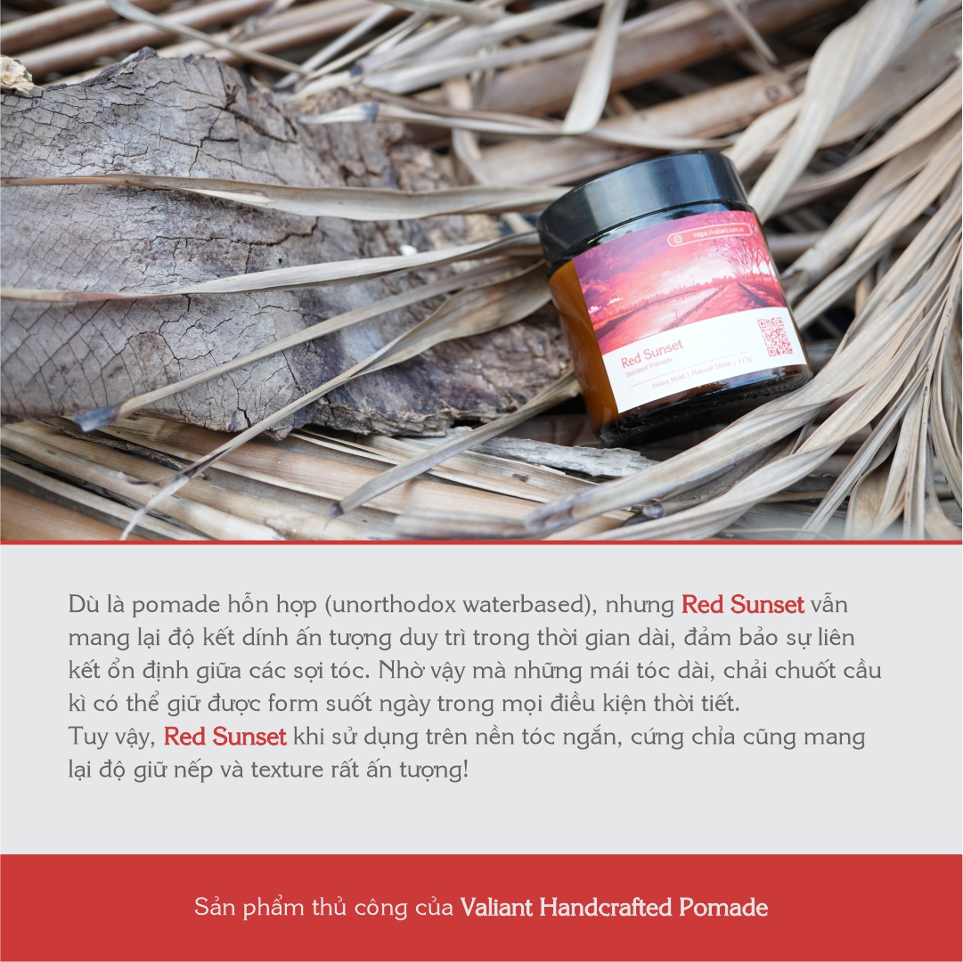 Sáp vuốt tóc Valiant - Red Sunset - Standard Pomade - 113g
