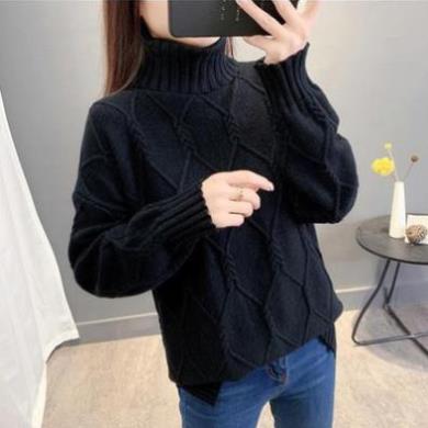 L096 - Áo len cổ lọ phong cách Hàn Quốc