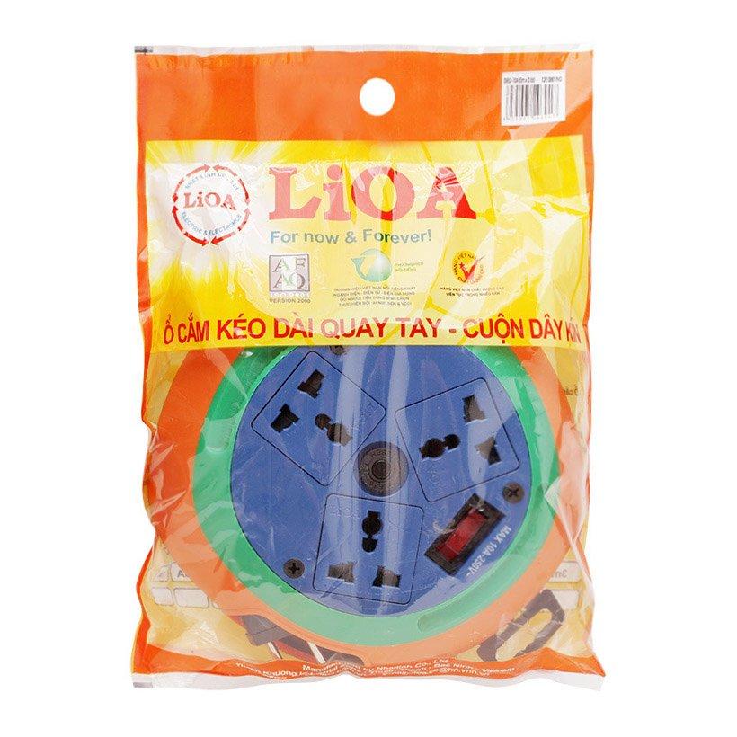 Ổ cắm điện LIOA kiểu đĩa bay 3 ổ cắm DB32-15A