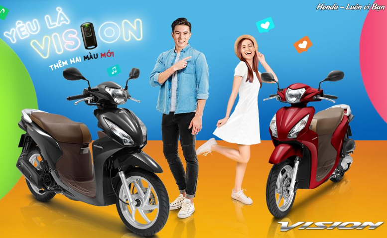 [HCM]PHỤ KIỆN VISION 2016-2020 ỐP QUẠT GIÓ MÀU ĐỎ MƠ