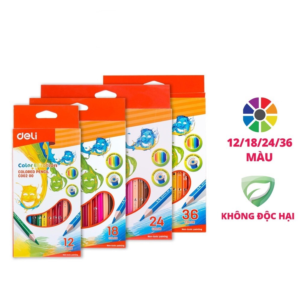 Bút Chì Màu Deli Colorun (12-36 Màu)
