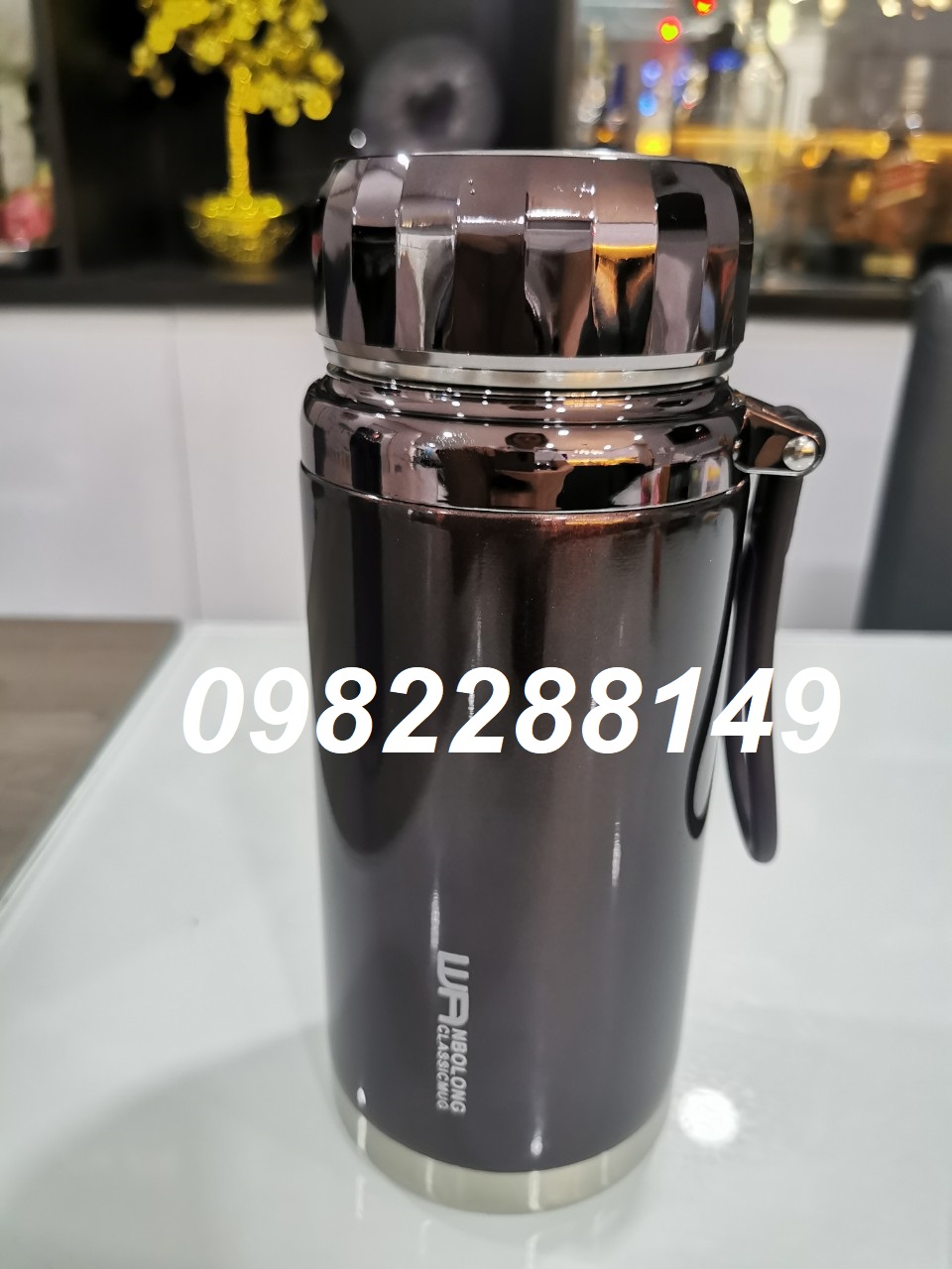 Bình đựng nước giữ nhiệt nắp kim cương cao cấp
