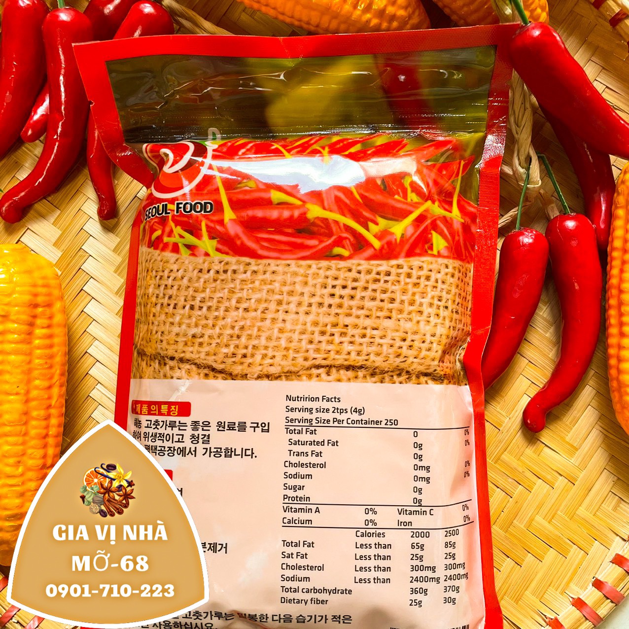 ỚT BỘT HÀN QUỐC DÙNG LÀM KIM CHI - 500GR
