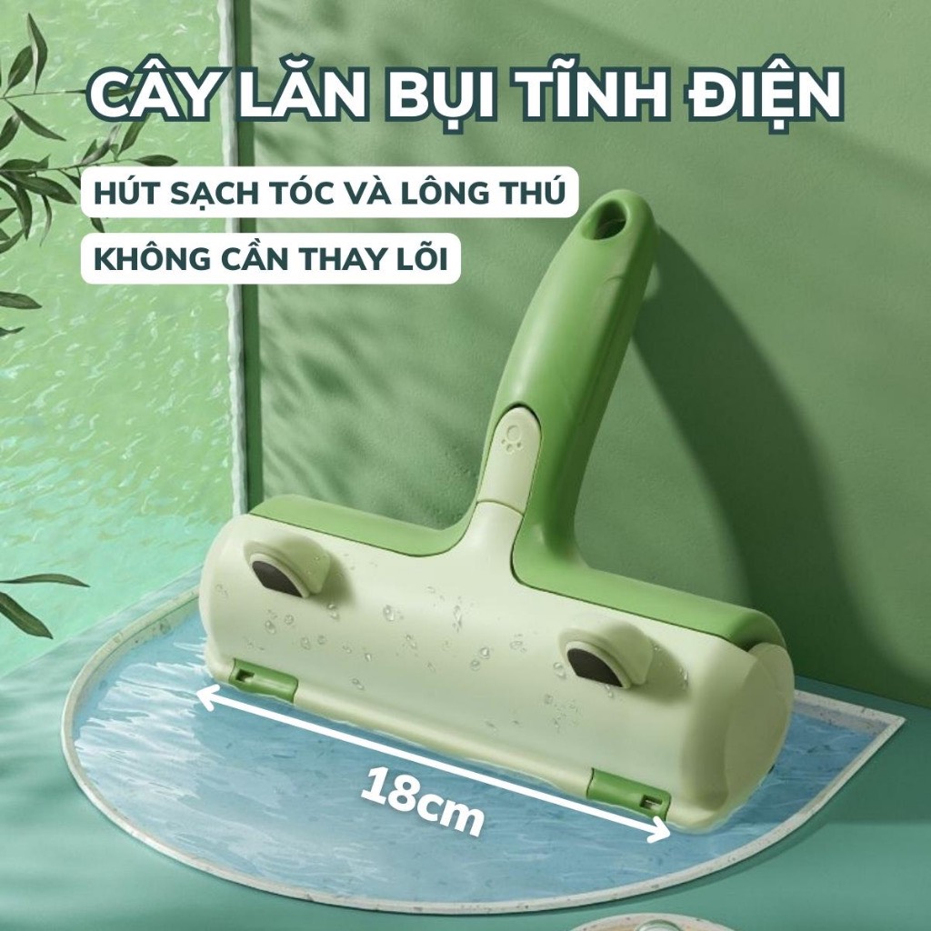 Cây lăn lông chó mèo - Cây Lăn tĩnh điện hút lông thú cưng làm sạch giường chăn đệm, cây lăn bụi, cây lăn lông chó, cây lăn lông mèo, cây lăn, cây lăn cầm tay, cây lăn lông thú cưng bằng tay, cây lăn lấy lông chó mèo