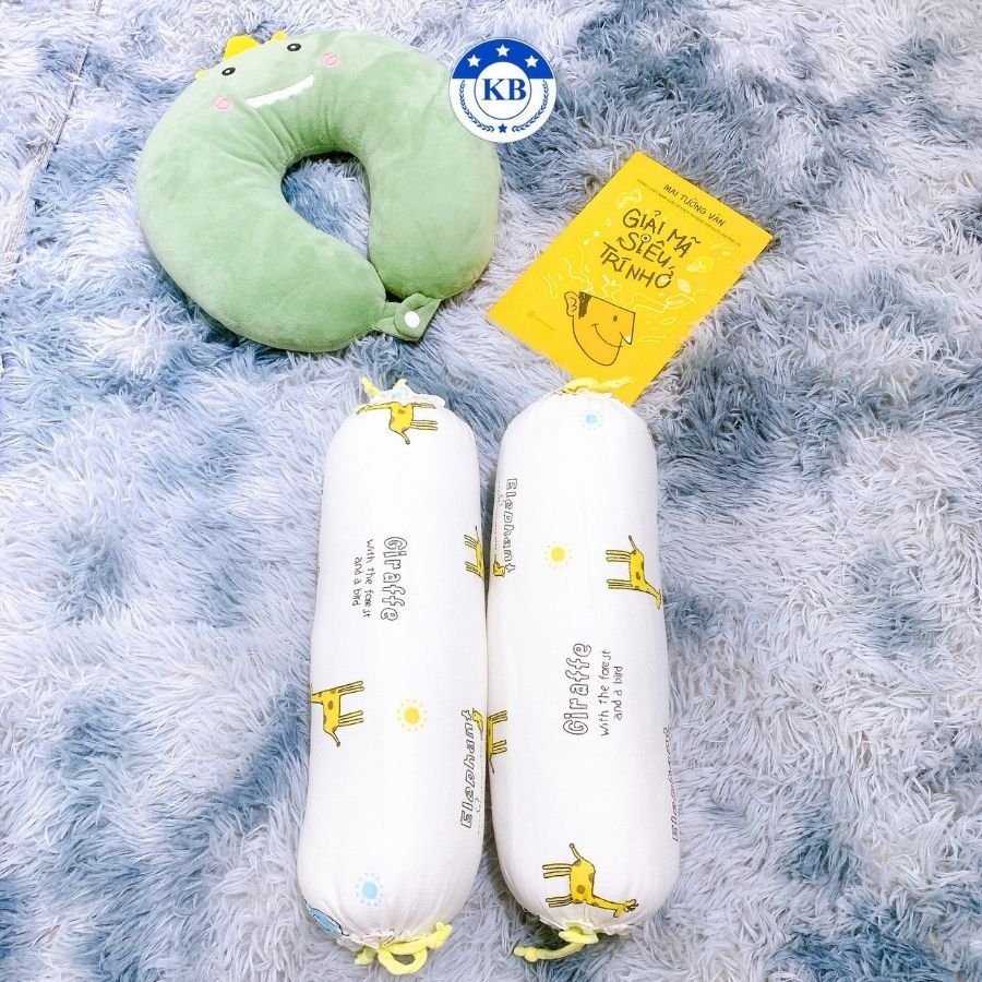 Gối Chặn Xô Muslin Cho Bé Sơ Sinh Cao Cấp