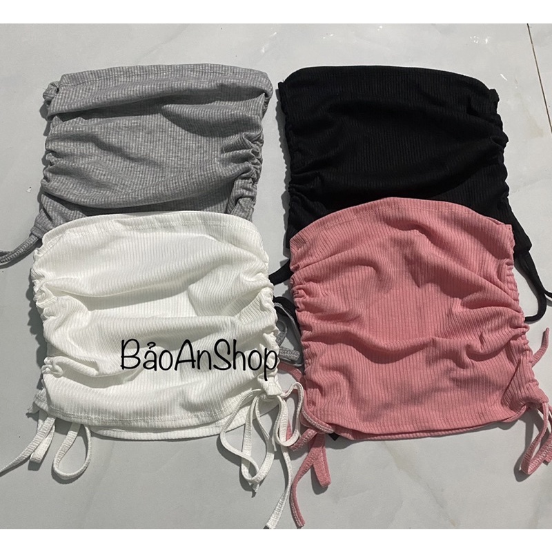 Áo ống nữ body rút dây 2 bên croptop