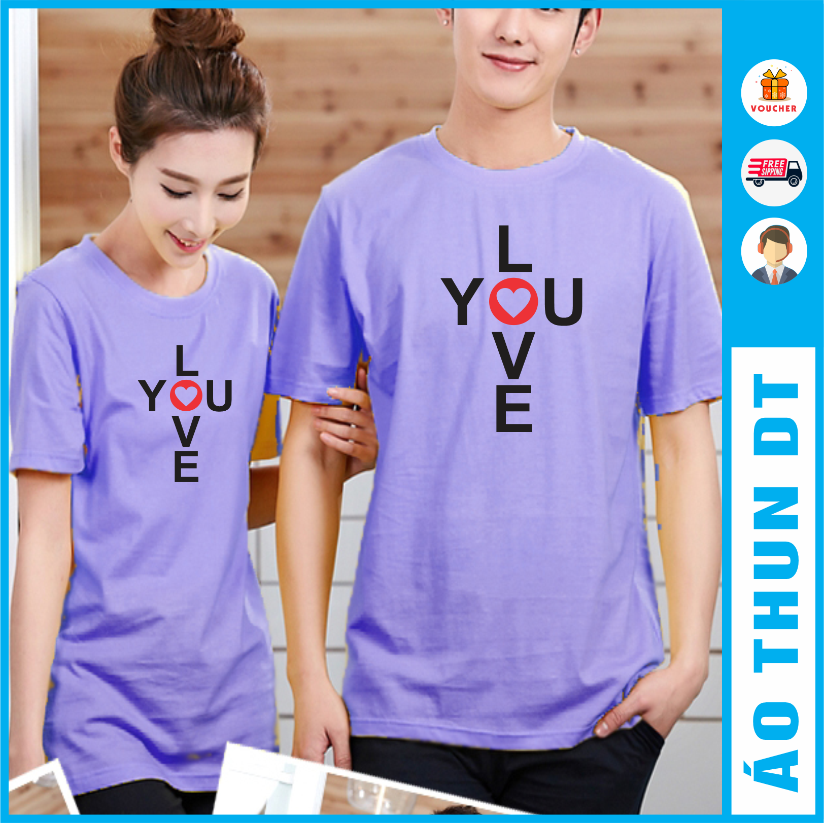 Áo đôi 35K/Cái - Màu tím