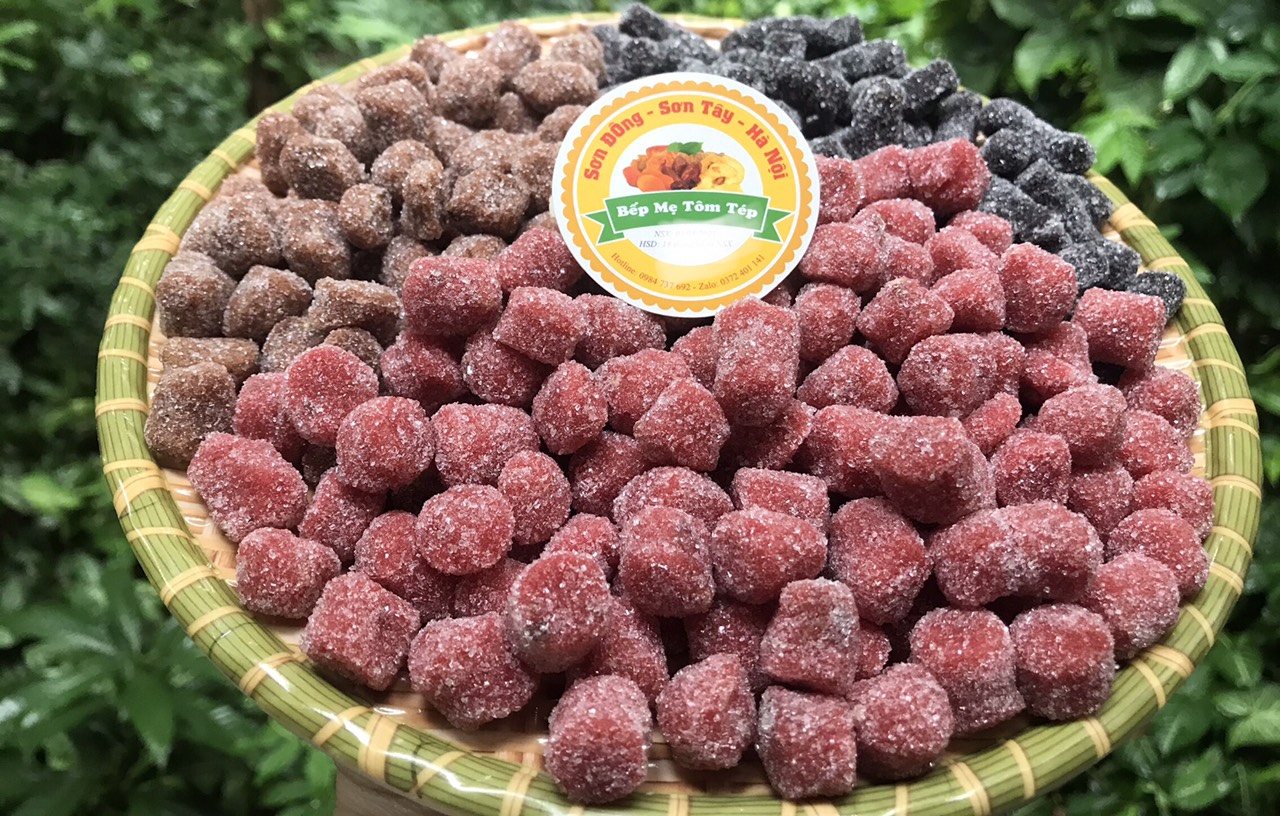 500g mứt mix dâu tây dâu tằm me cay đà lạt chua ngọt