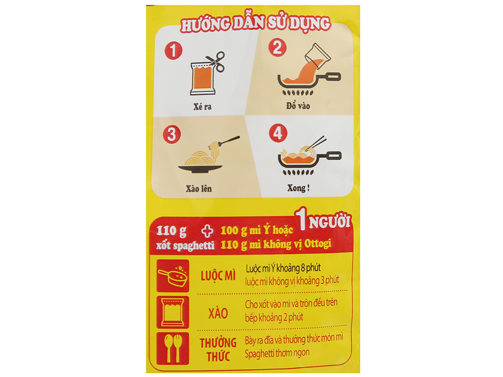 Xốt mì Spaghetti vị cà chua Ottogi gói 110g