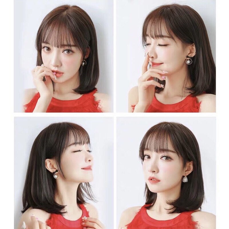 Tóc giả nữ❤️Tóc mái 3d che hói
