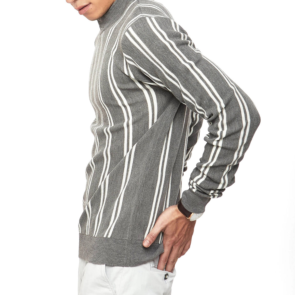 N & M clothing sweater basic plaid men's long-sleeved 1901063