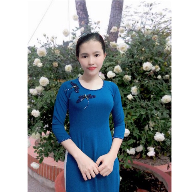 Áo dài đũi đính hạt