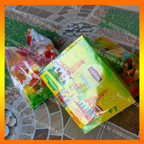 Trà Lipton Ice Tea Hương Chanh (hộp 16 gói x 14g)