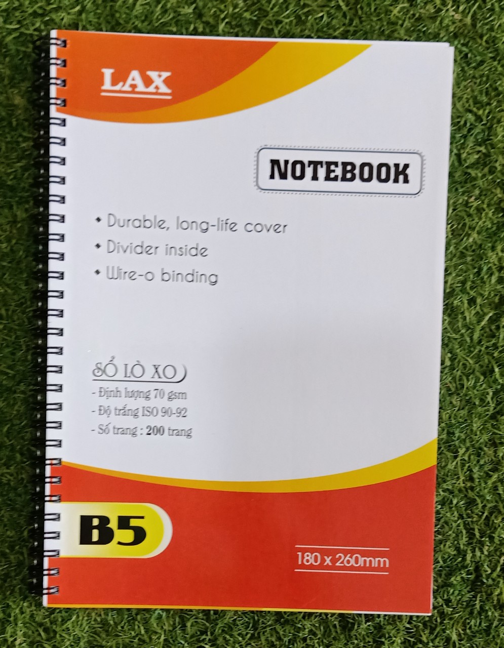 Sổ lò xo - Sổ caro - Sổ da A4 200 trang kẻ ngang