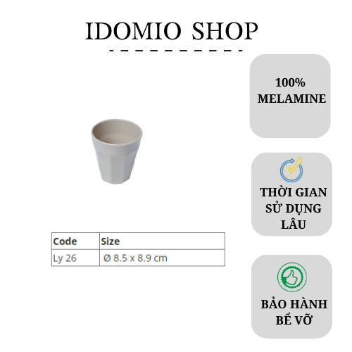 Ly nhựa trà đá màu nâu