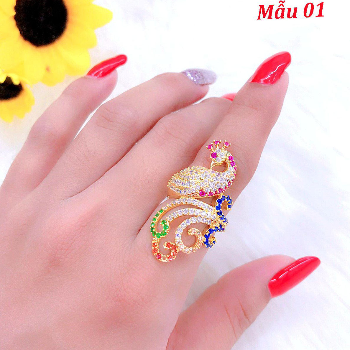 Nhẫn nữ hình chim công  - Tubi Cony