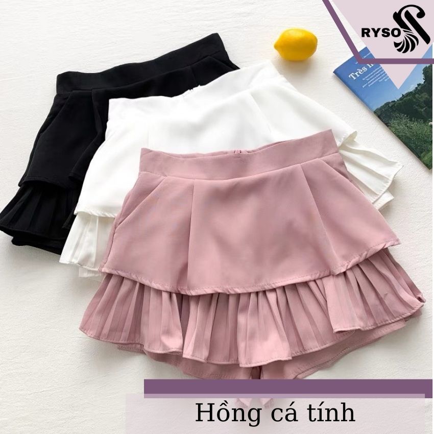 Chân Váy Tầng Xếp Li Dáng Ngắn Lưng Cao.