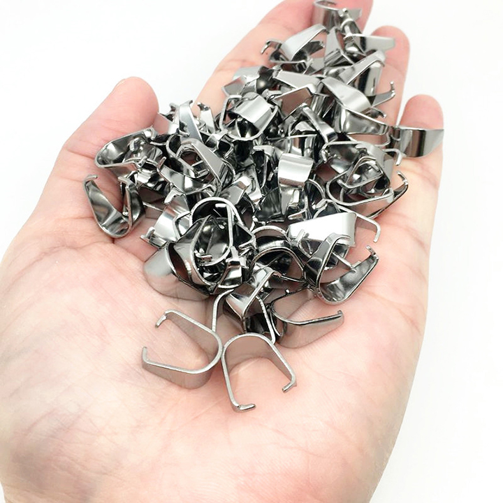 Combo 5 nẹp, móc mặt dây chuyền bằng inox cao cấp không đen, không gỉ theo thời gian - Nhiều size - Đảm bảo độ bền và độ chắc chắn