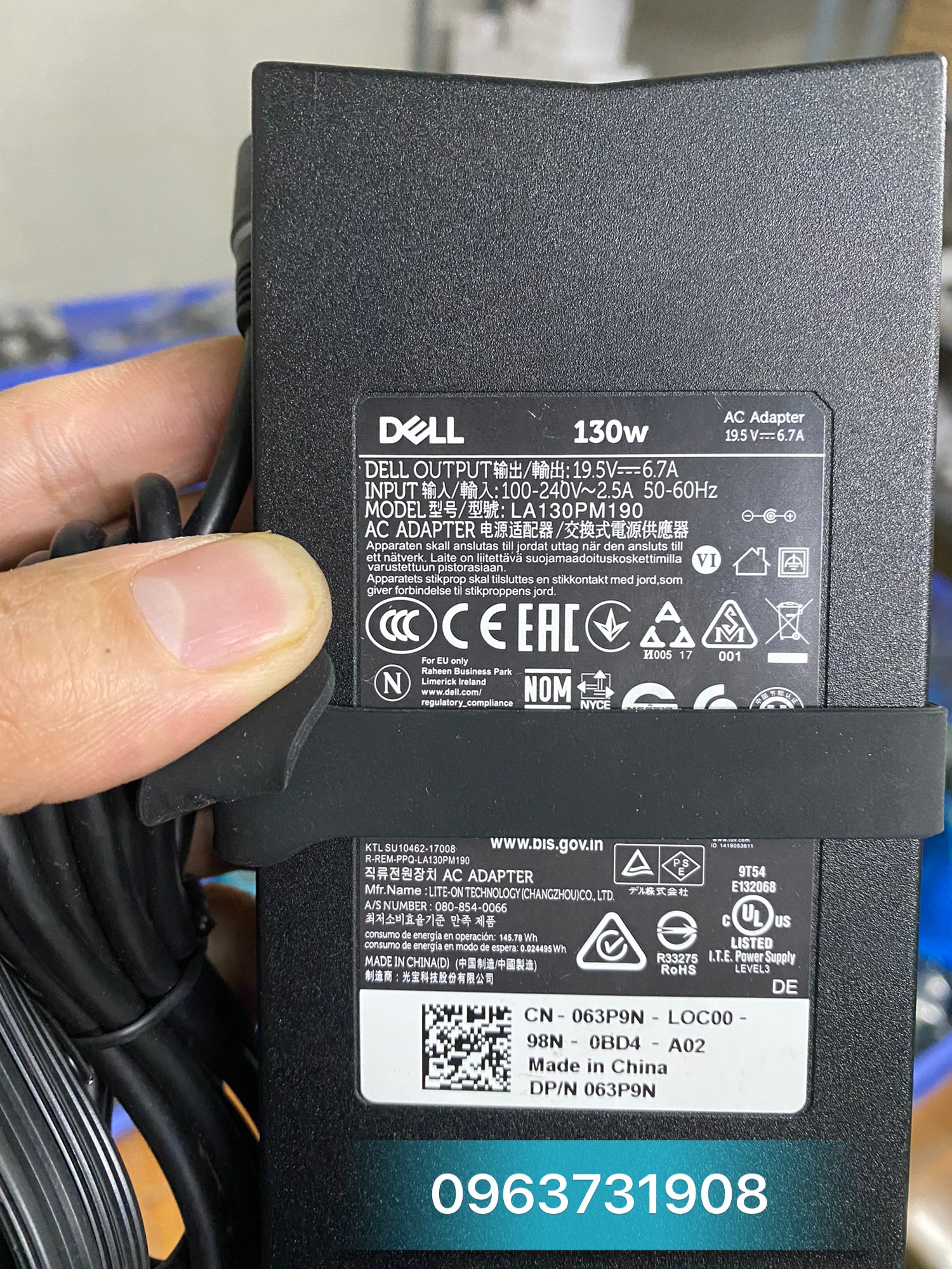 Sạc laptop Dell 130w 19.5V 6.7A