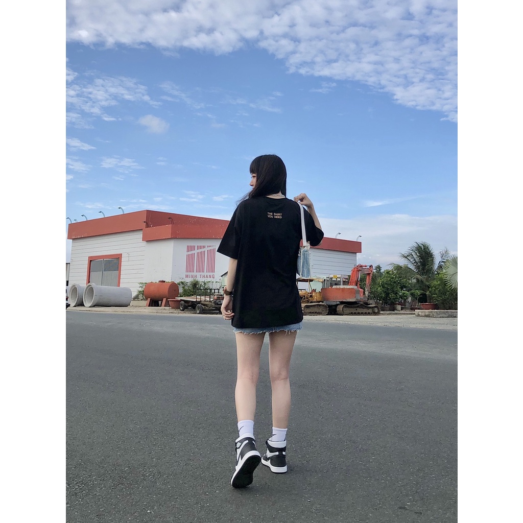 Áo thun TSUN Embroidered Basic Tee - Thêu - Đen - Unisex