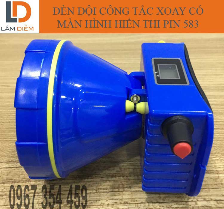 Đèn đội đầu siêu sáng pin siêu bền có màn hình lcd 583