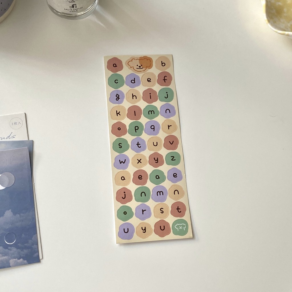 Sticker alphabet pastel