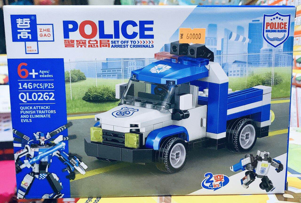 [MUA 2 GIẢM 5%][HCM]Đồ chơi lắp ráp xe police nhiều mẫu