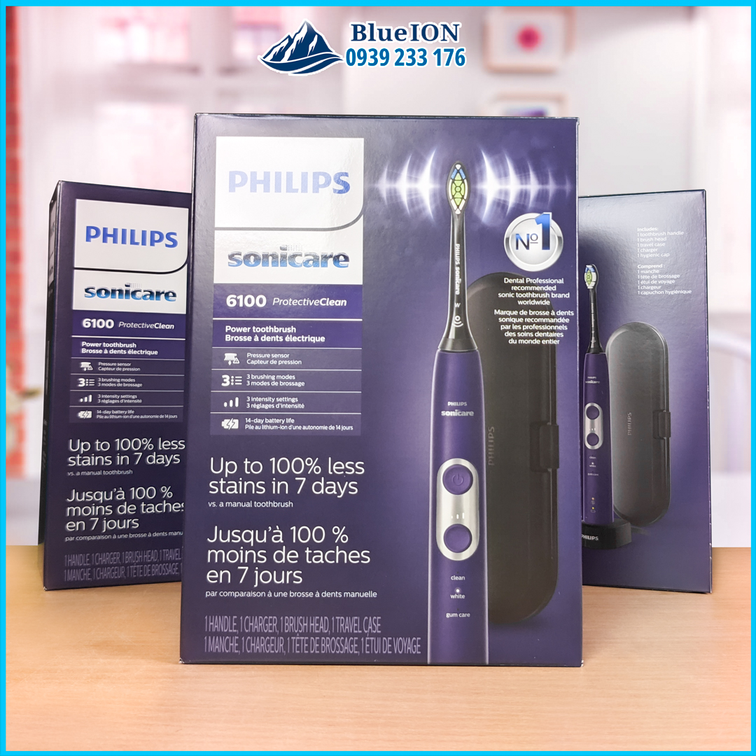 [HCM]Bàn chải điện Philips Sonicare ProtectiveClean 6100 (hàng Mỹ)