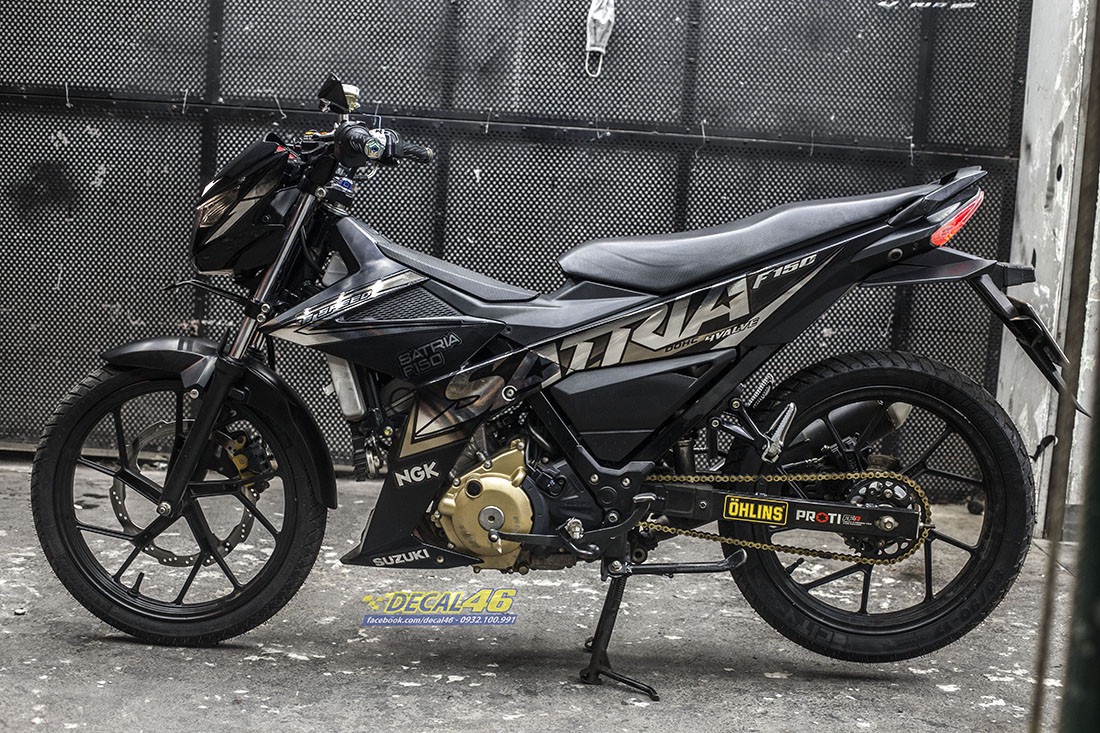 Tem xe Satria fi crom