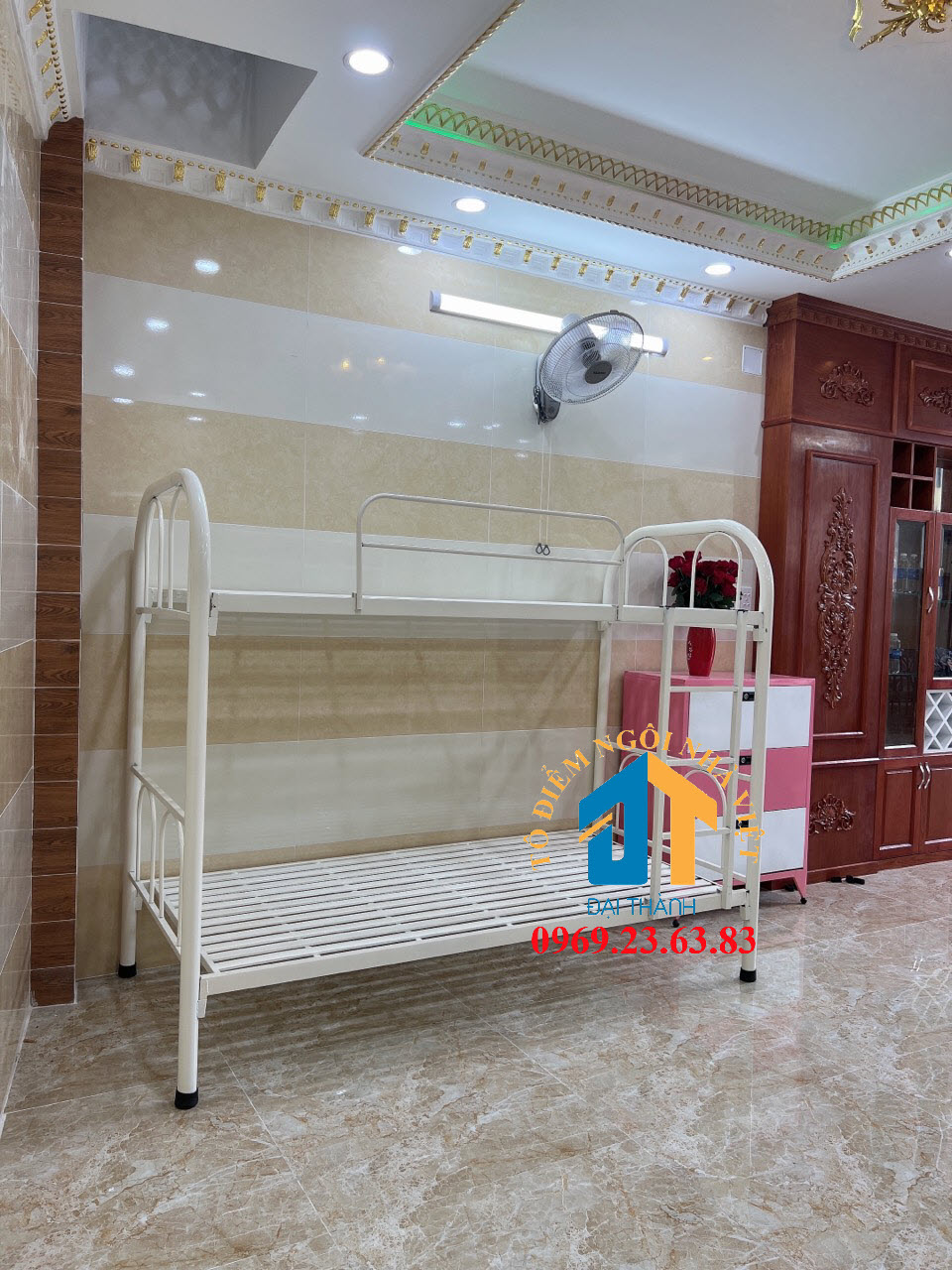 Giường  sắt 2 tầng 0.8M dài 2M