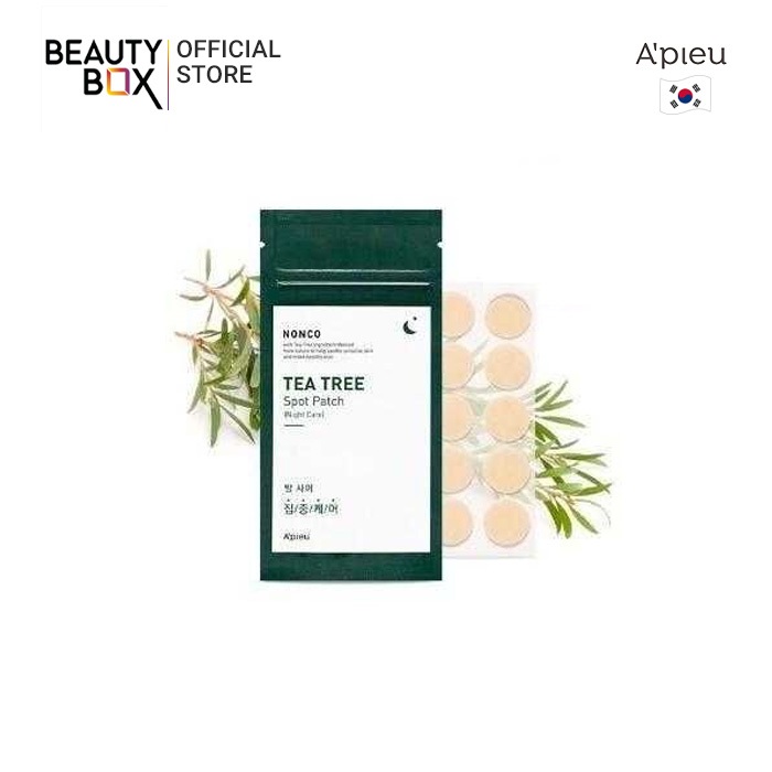 Miếng Dán Mụn A'PIEU NONCO TEA TREE SPOT PATCH (NIGHTCARE) 1 EA