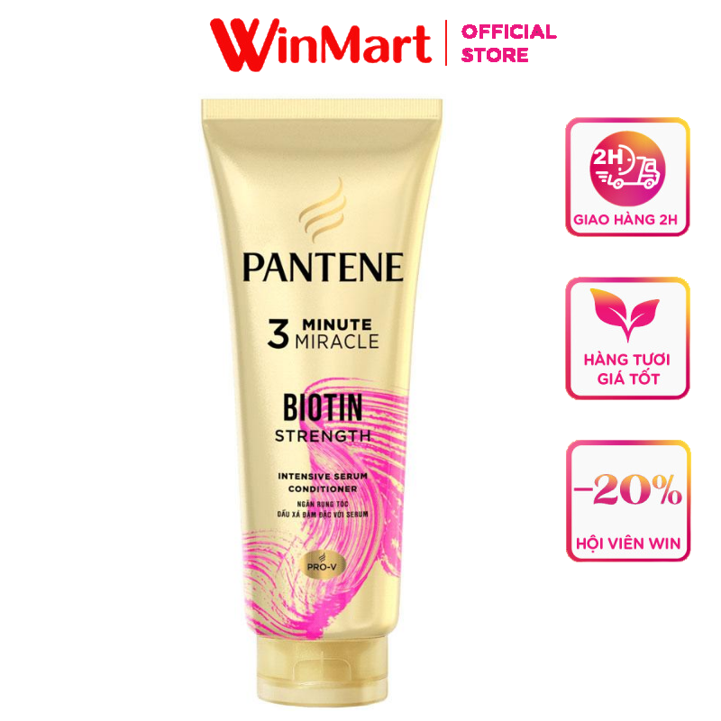 [Siêu thị WinMart] - Dầu xả Pantene ngăn rụng tóc 3 phút chai 300ml