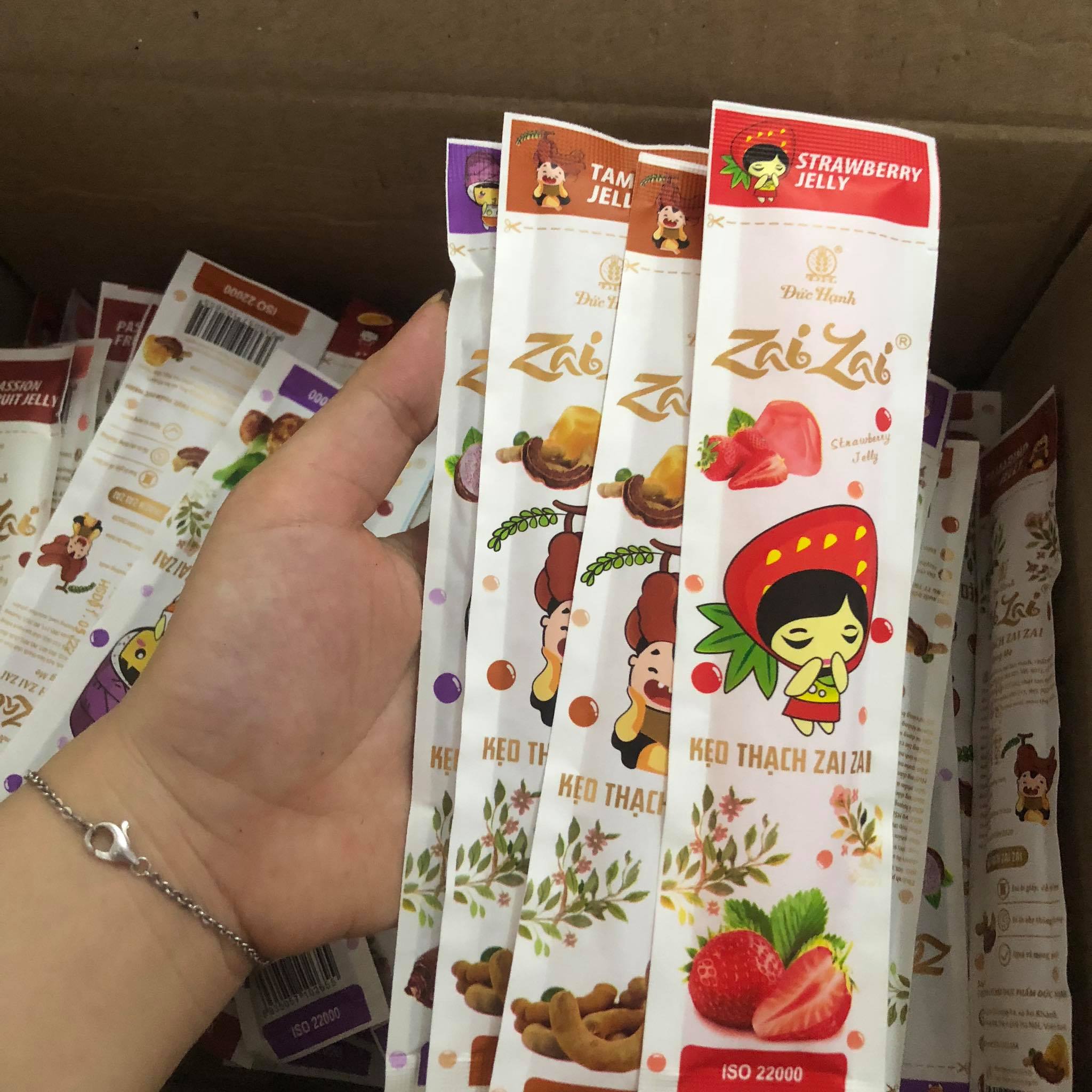 Thạch zai zai dài / kẹo thạch trái cây đức hạnh 1kg