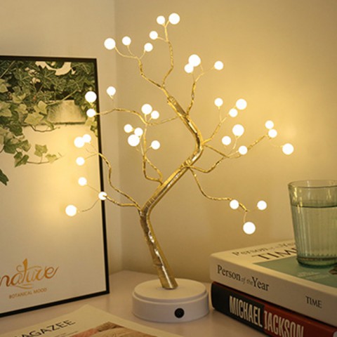 Đèn led để bàn 36 đèn hình nhánh cây (sạc usb) - Đèn hình nhánh cây trang trí nhà cửa ngày lễ tết