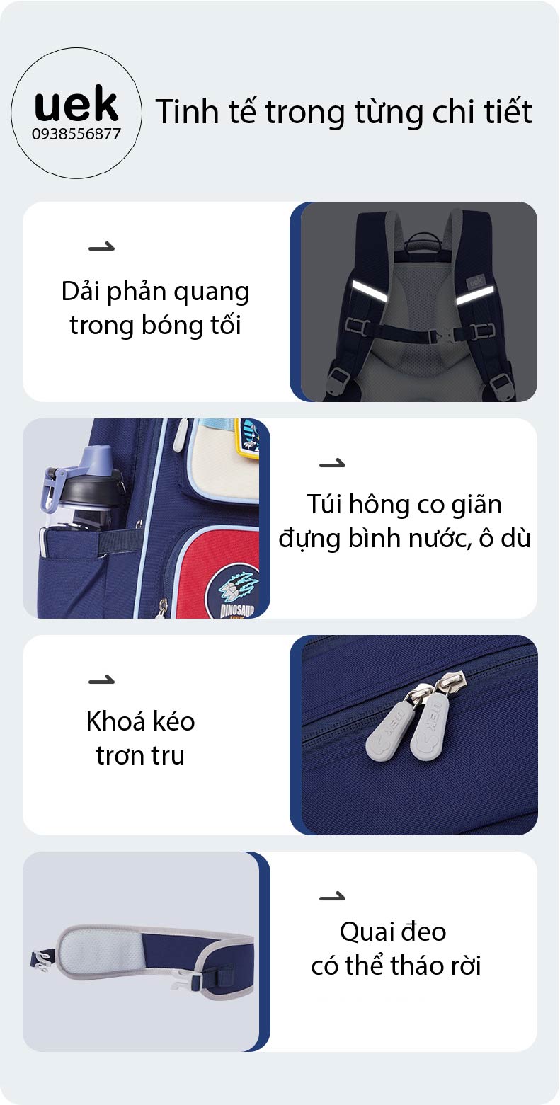 Balo Chống Gù UEK Chống Nước Chống Bụi Bẩn Balo Học Sinh Cặp Chống Gù Balo Đi Học Balo Cho Bé Cặp Sách Cho Bé