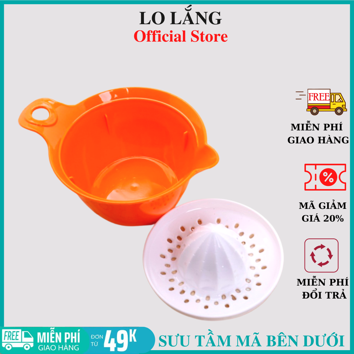 Dụng cụ vắt cam nhựa cao cấp siêu dễ thương giao màu ngẫu nhiên