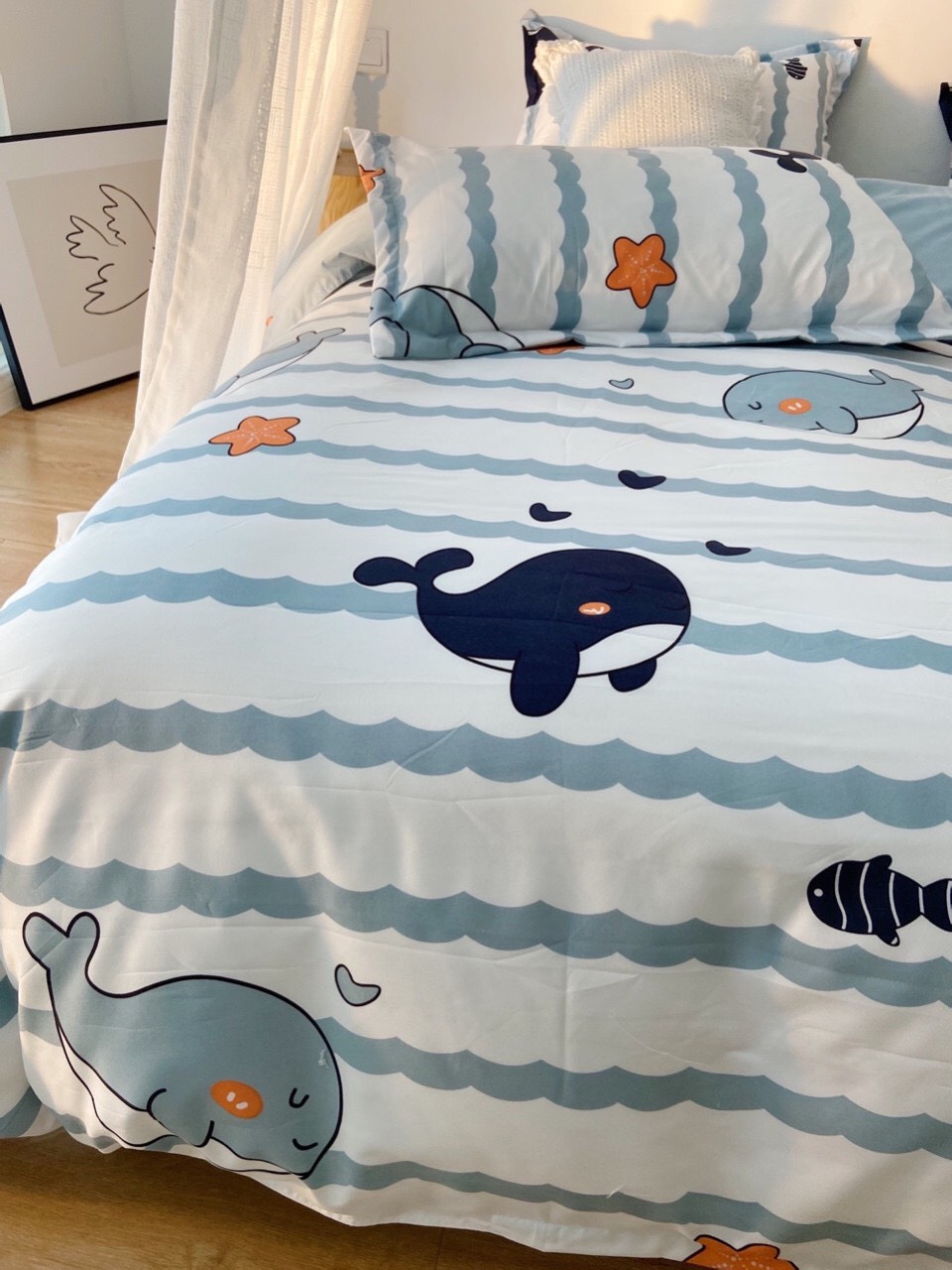 Set chăn ga gối Cotton Poly Hàn quốc O18