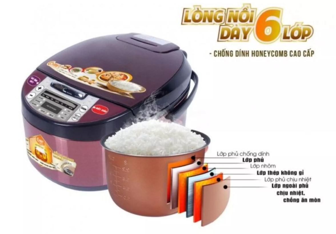 Nồi Cơm Điện Tử Comet 1.8 Lít - Cm8086N8 - Hàng (Bảo Hành 12 Tháng)