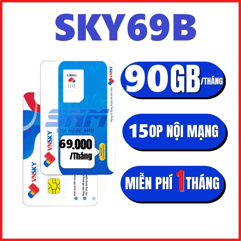 Sim mobifone 4g sky69a - sky69b , miễn phí data tốc độ cao + nghe gọi chỉ từ 69k/tháng thay thế gói sky59 freeship - chưa kích hoạt